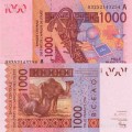 billet de Franc CFA de l'Afrique de l'Ouest